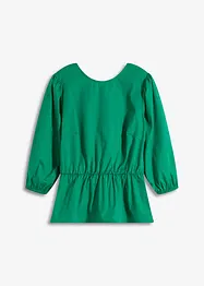 Bluse med puffermer og dyp utringning i ryggen, bonprix