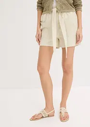 Shorts i twill med knytebelte, bonprix