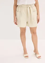 Shorts i twill med knytebelte, bonprix