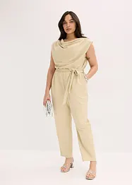 Jersey jumpsuit med skulderpolstring, bonprix