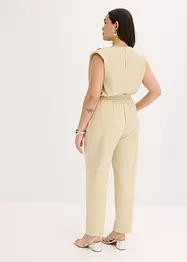 Jersey jumpsuit med skulderpolstring, bonprix