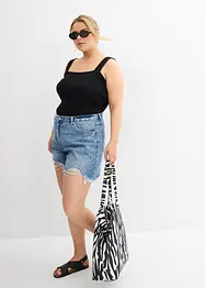 Jeansshorts High Waist, Low Stretch, bonprix