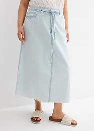 Jeansskjørt Mid Waist, midi lengde, Super Soft, bonprix