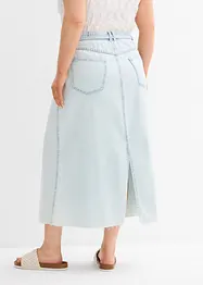 Jeansskjørt Mid Waist, midi lengde, Super Soft, bonprix