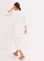 Midikjole med hullbroderi, bonprix