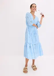 Midikjole med hullbroderi, bonprix