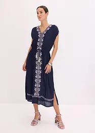 Boho-midikjole med broderi, bonprix