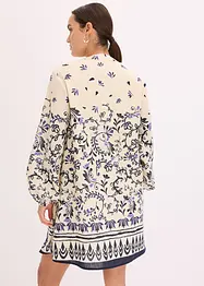 Kort boho-kjole i lin-look, bonprix