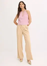 Cropped topp i metallic-look, bonprix