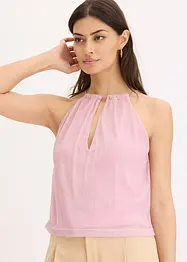 Cropped topp i metallic-look, bonprix