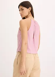 Cropped topp i metallic-look, bonprix