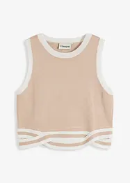 Strikket topp i kort modell med twisted nederkant, bonprix