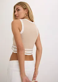Strikket topp i kort modell med twisted nederkant, bonprix