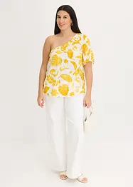 One shoulder-bluse i strukturert viskose, bonprix