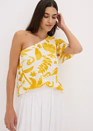 One shoulder-bluse i strukturert viskose, bonprix