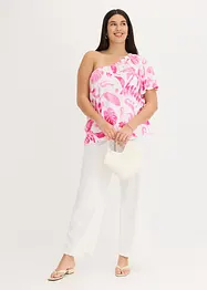 One shoulder-bluse i strukturert viskose, bonprix