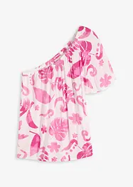 One shoulder-bluse i strukturert viskose, bonprix