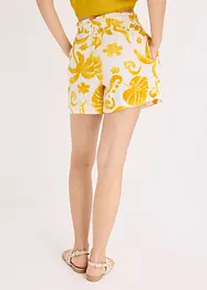 Shorts i strukturert viskose med blomstermønster, bonprix
