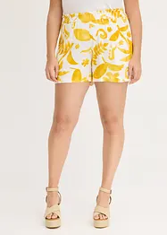 Shorts i strukturert viskose med blomstermønster, bonprix