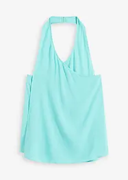 Halterneck-blusetopp av viskose med struktur, bonprix