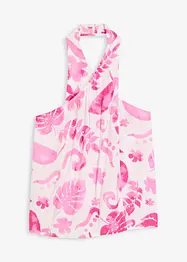Halterneck-blusetopp av viskose med struktur, bonprix