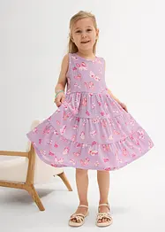 Jerseykjole av stukturert krinklet materiale, bonprix