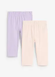 Caprileggings i økologisk bomull med elastan (2-pack), bonprix