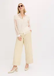Bluse i strukturert, transparent materiale, bonprix