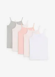 Singlet med myk bomull (5-pack), bonprix