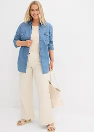 Wide Leg-jeans Mid Waist, komfortlinning, bonprix
