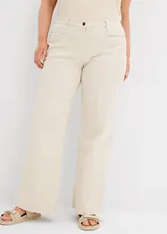 Wide Leg-jeans Mid Waist, komfortlinning, bonprix