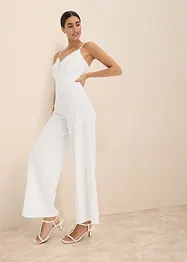 Jumpsuit med blonder og spagettistropper, bonprix