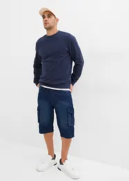 Bermudashorts i denim med cargolommer, Relaxed Fit, bonprix