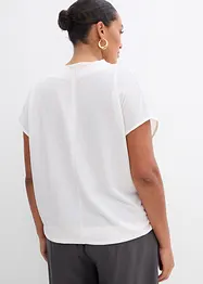 Trikotbluse i strukturert krepp, bonprix