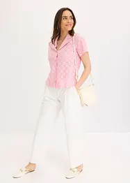 Moderne bluse med hullbroderi, bonprix