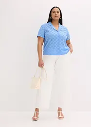 Moderne bluse med hullbroderi, bonprix