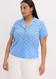 Moderne bluse med hullbroderi, bonprix