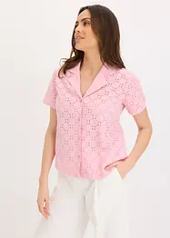 Moderne bluse med hullbroderi, bonprix
