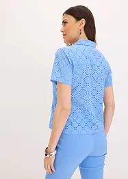 Moderne bluse med hullbroderi, bonprix
