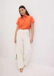 Kortermet bluse i poplin, bonprix