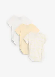 Omslagsbody til baby i 100% økologisk bomull med korte ermer (3-pack), bonprix