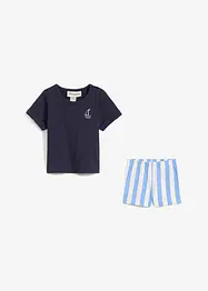 Topp og shorts til baby i 100% økologisk bomull (2-delt sett), bonprix