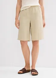 Bermudashorts i lin-/viskosemiks, High Waist, bonprix