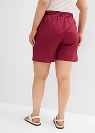 Paperbag-shorts med lin, bonprix