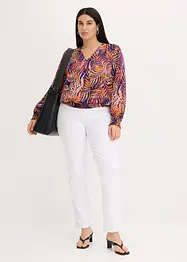 Chiffonbluse med trykt mønster, bonprix