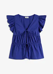 Bluse i 100% bomull med knytebånd, bonprix