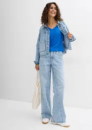 Oversized topp i lett viskosemiks, bonprix