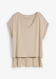 Oversized topp i lett viskosemiks, bonprix