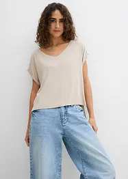 Oversized topp i lett viskosemiks, bonprix