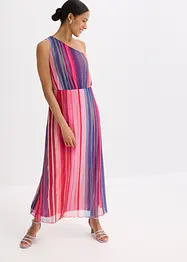 One Shoulder-kjole i myk mesh, bonprix